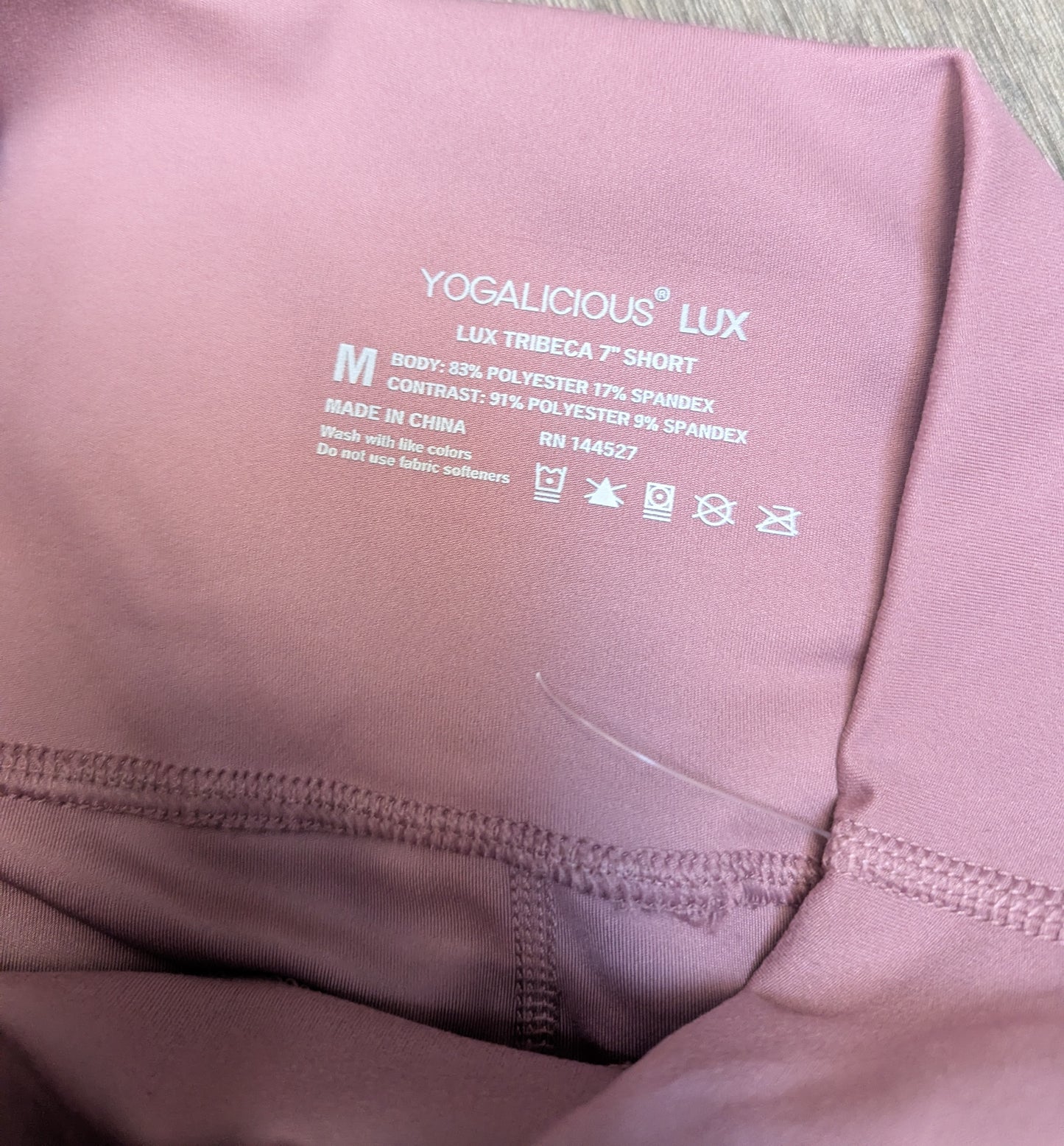 Yogalicious pink shorts. Size M