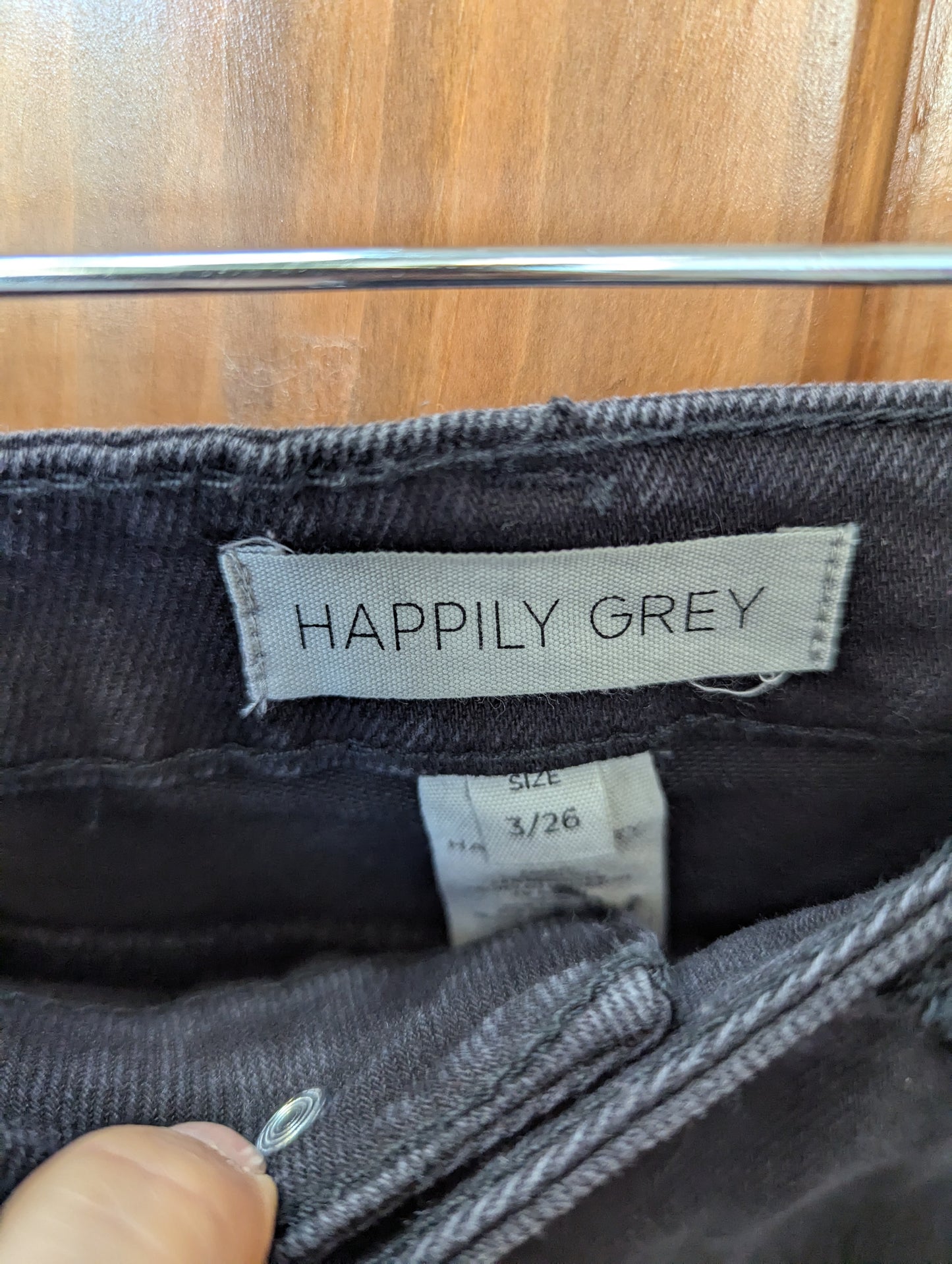 Happily grey, black high rise shorts. Size 3.