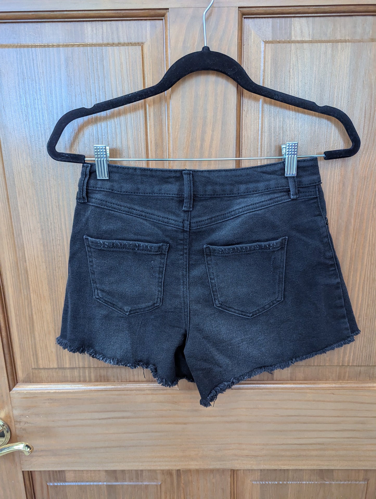 Happily grey, black high rise shorts. Size 3.