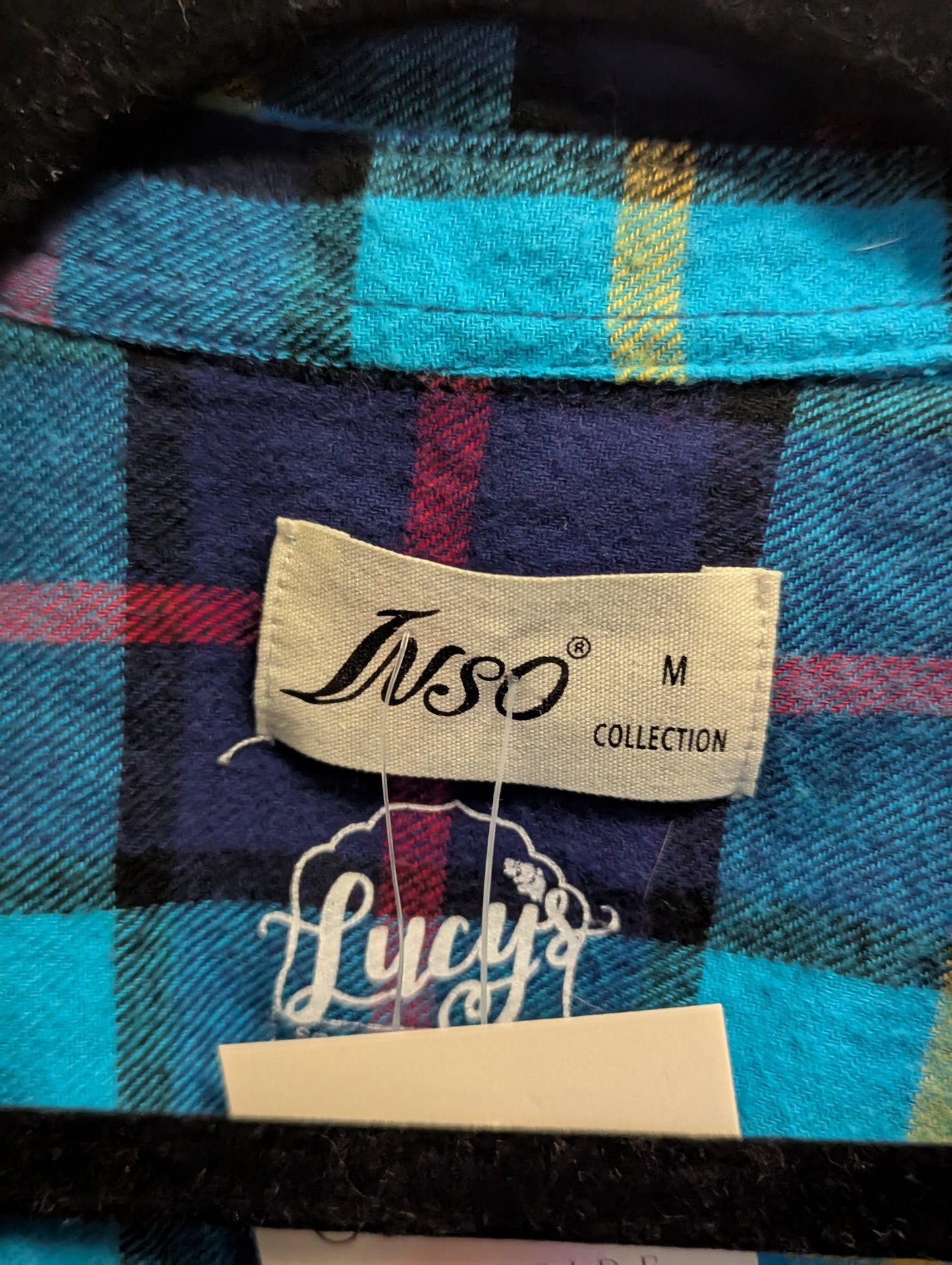 Inso blue plaid top, 100% cotton. Sz M. #5