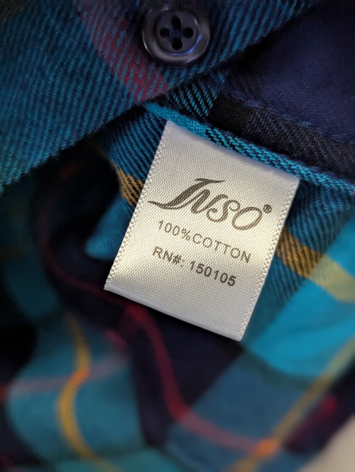 Inso blue plaid top, 100% cotton. Sz M. #5