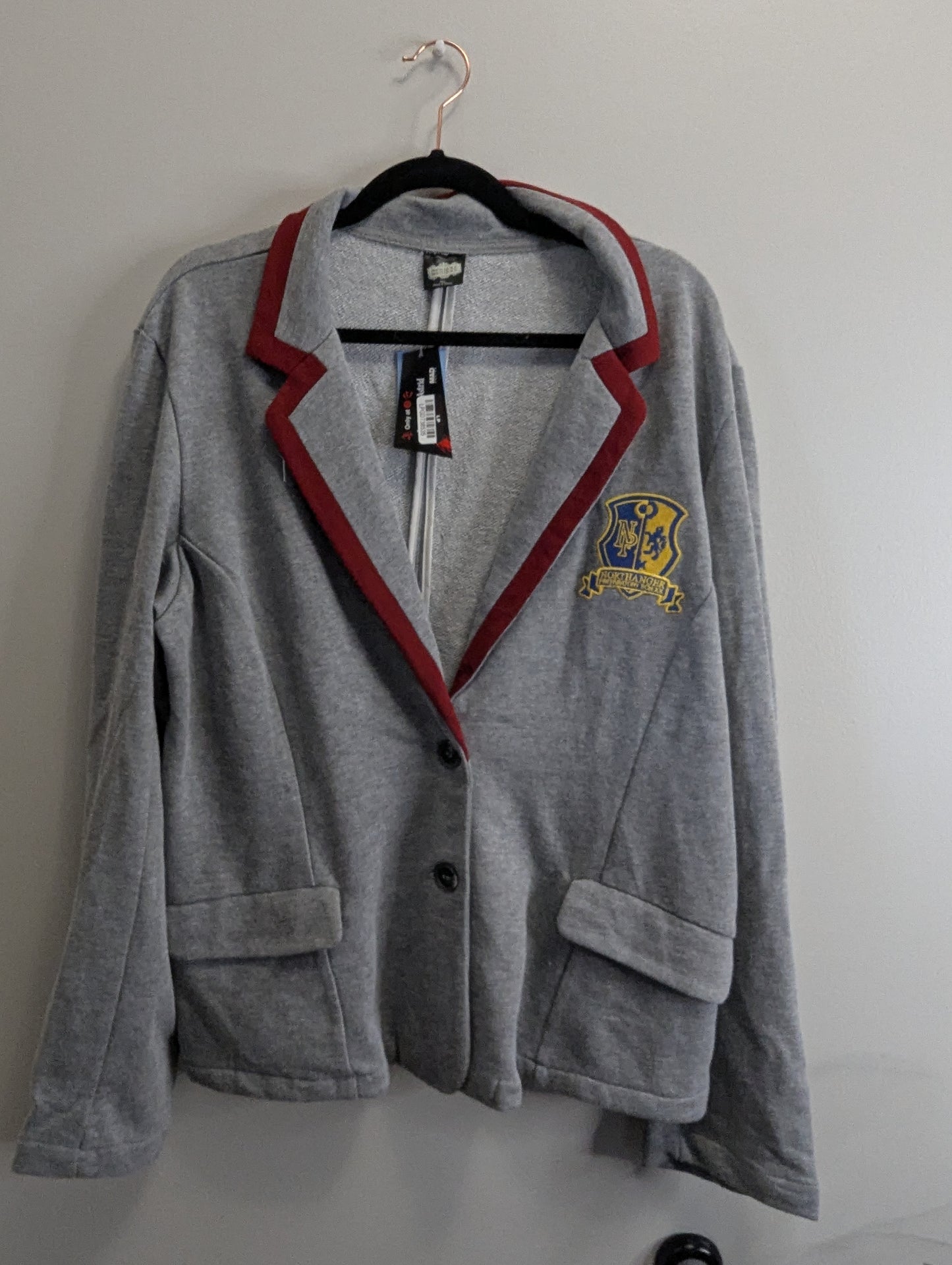 Women's Exclusive Beetlejuice Astrid Graphic Blazer - Heather Gray sz 2xl. #97