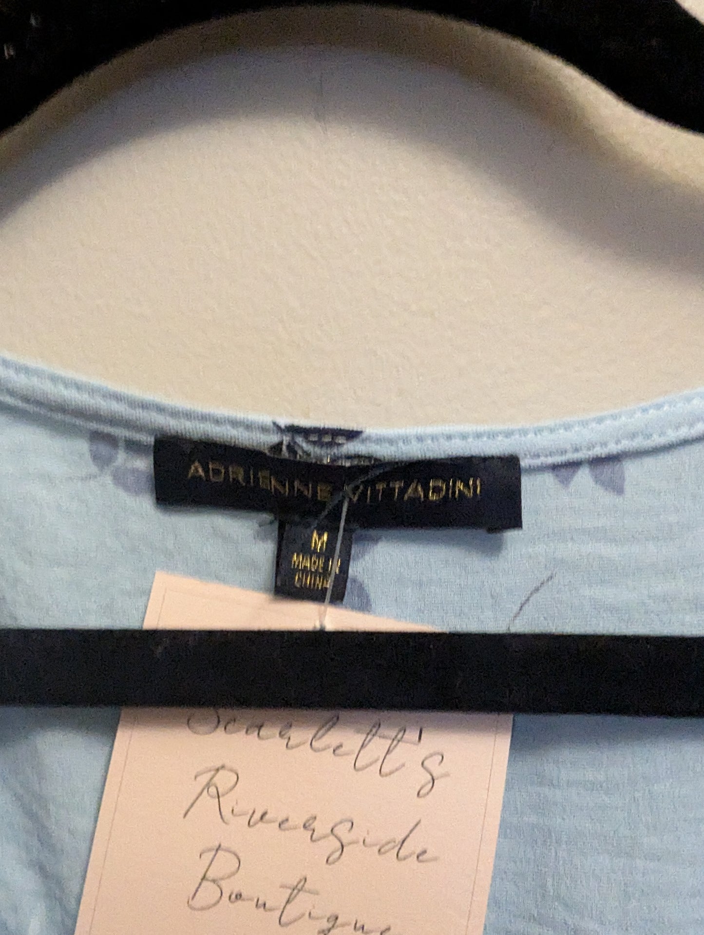 Adrienne Vittandi Blue Floral Women's Top. Nwt, size M