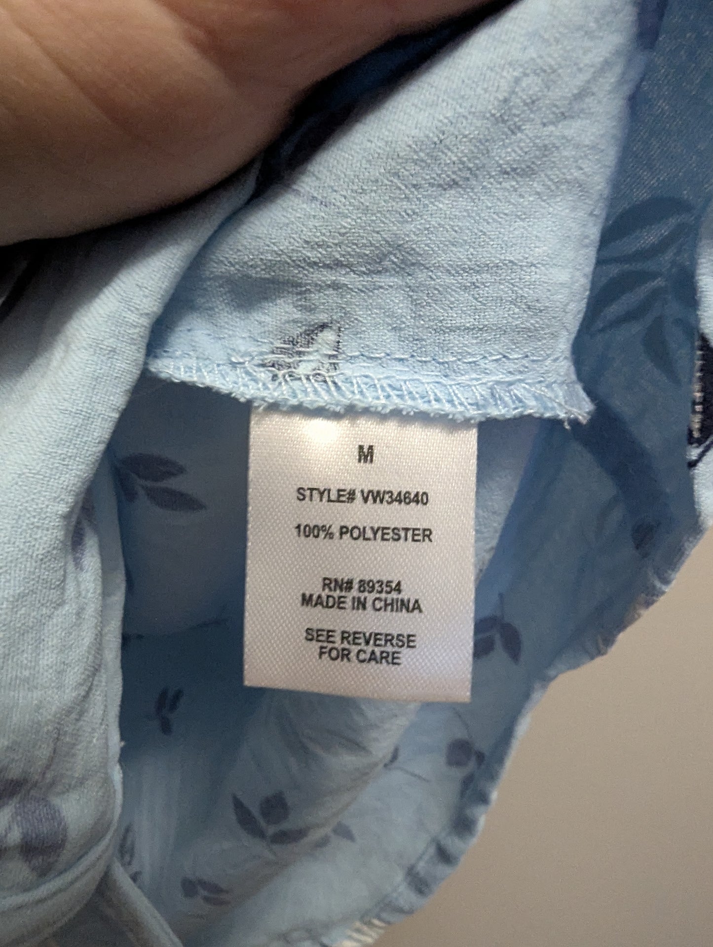 Adrienne Vittandi Blue Floral Women's Top. Nwts. Size M #99