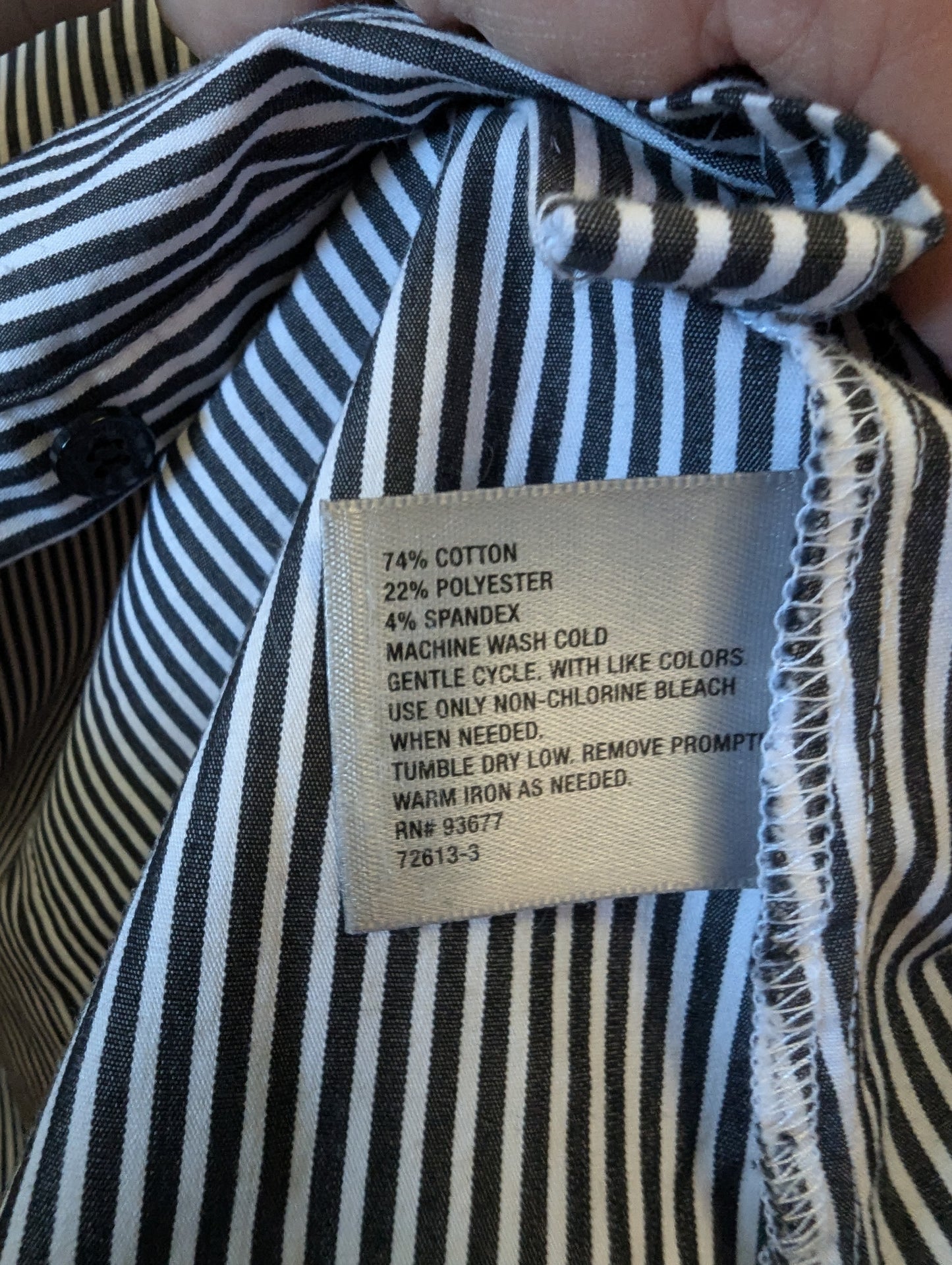 Worthington Black and White Striped Shirt Sz XL #105