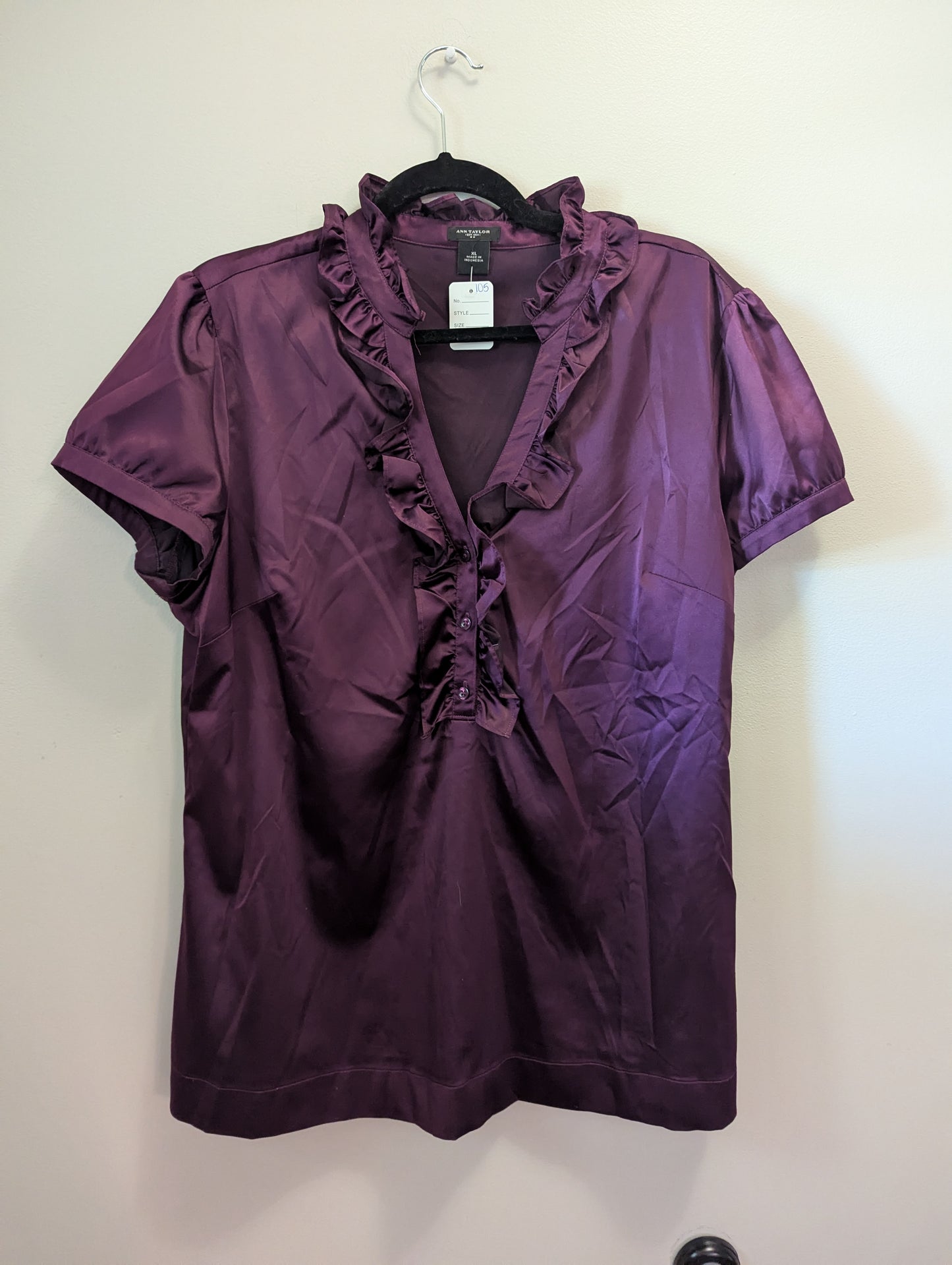 Ann Taylor purple blouse sz XL #105