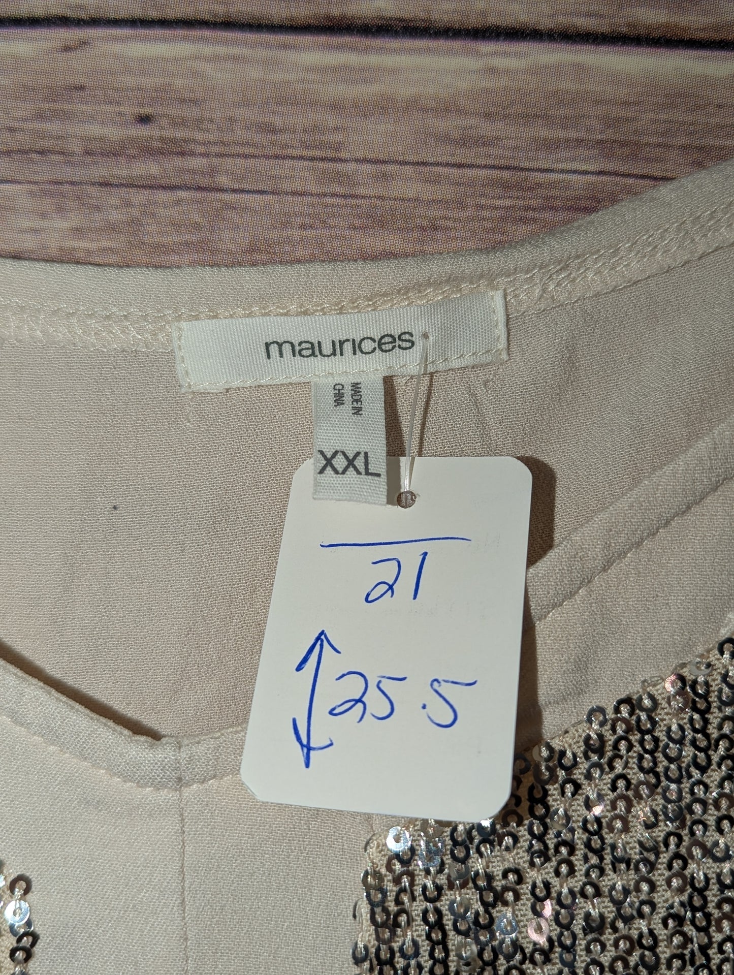 Maurices sequin v neck cami. Sz XL. #105