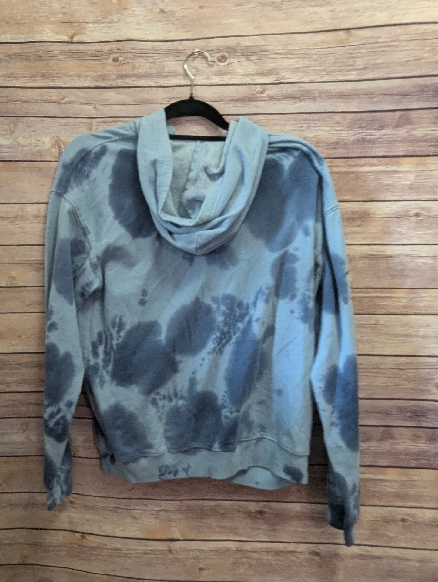 Blue Tie-Dye Def Leopard Hoodie Sz M