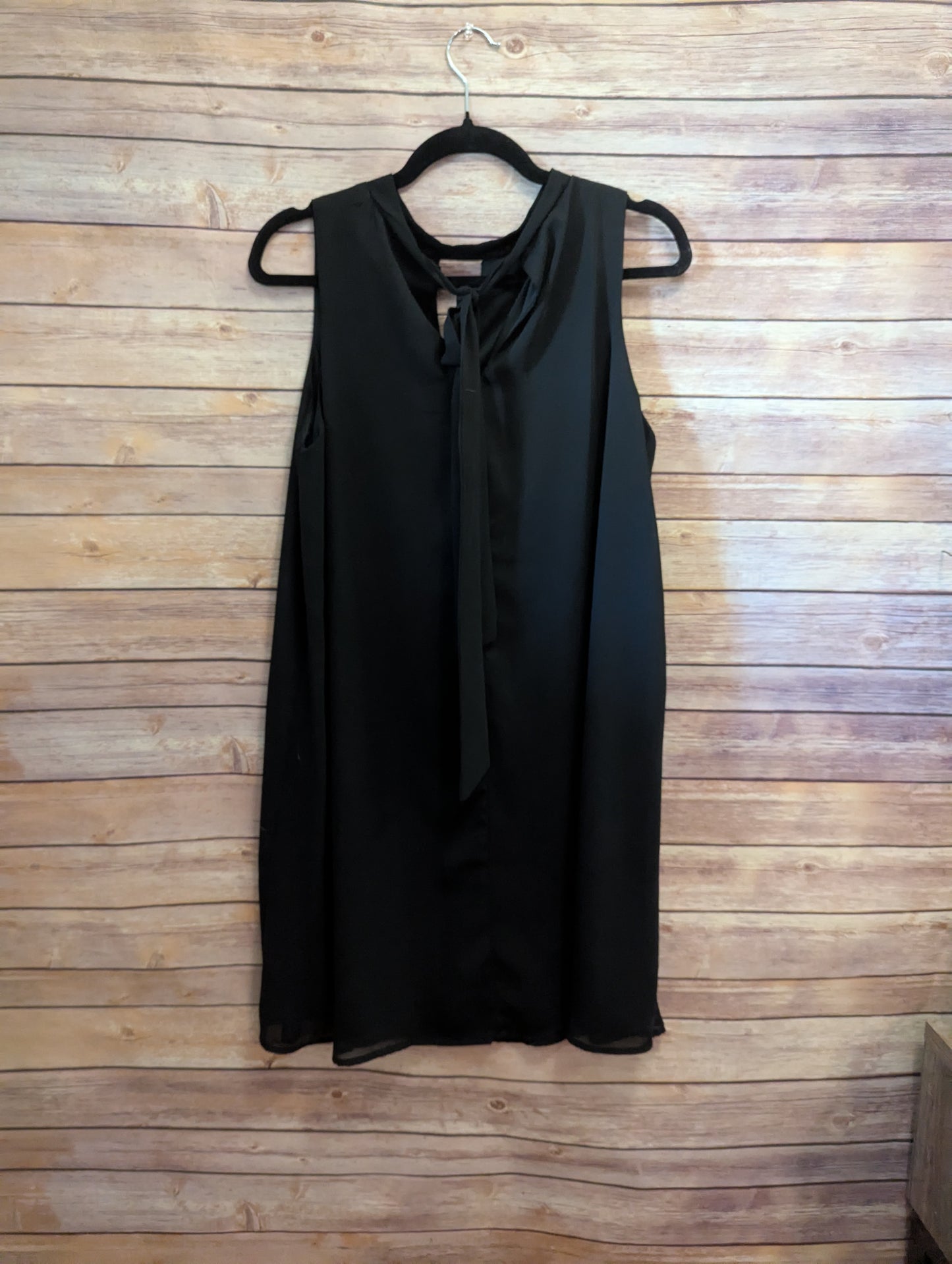 She & Sky Halter Black Dress Sz L #6