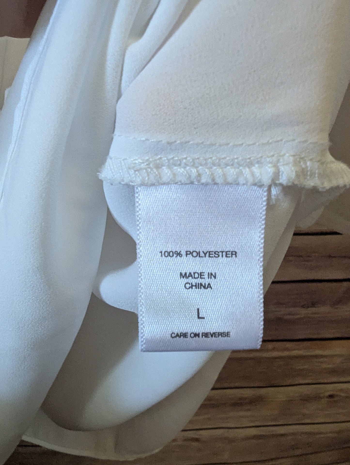 White 7th avenue blouse. Sz L