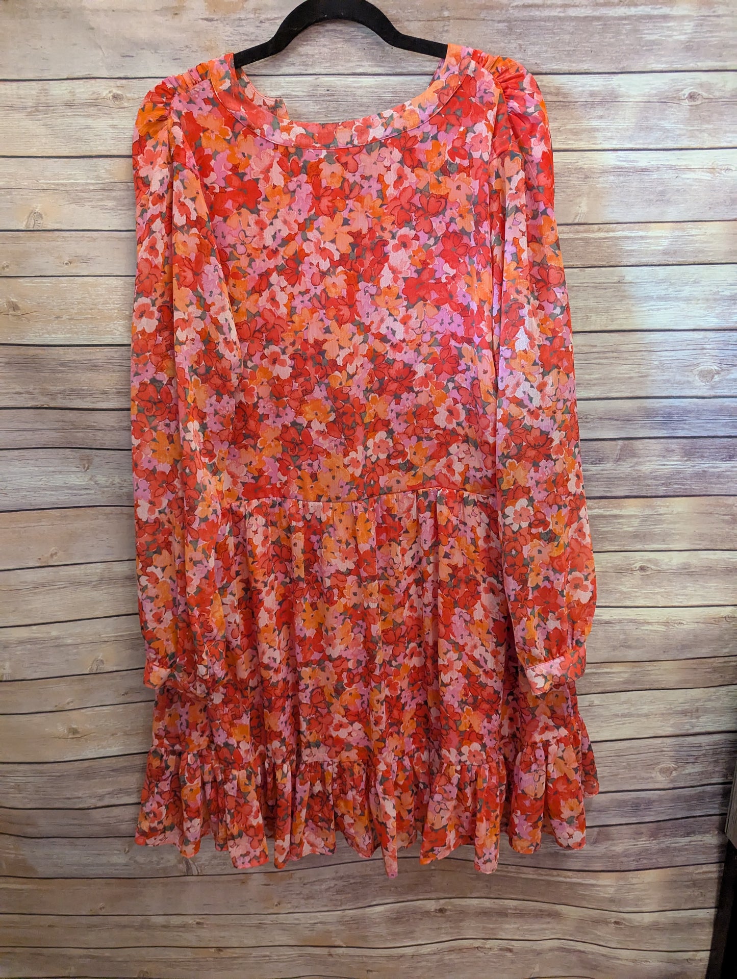 NWTs, Vince Camuto, Floral Long Sleeve Baby Doll Dress. Size XL. #97