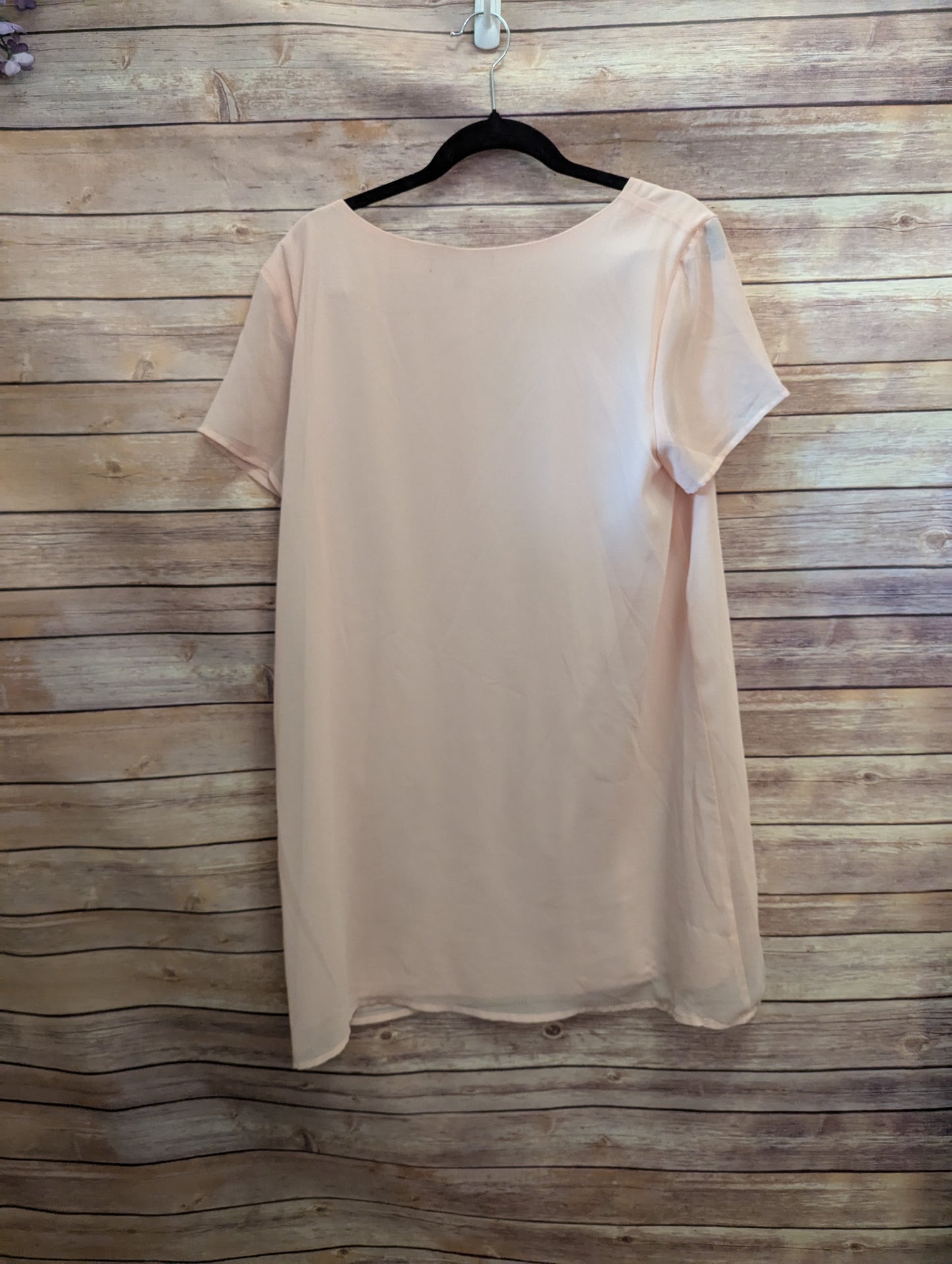 Elegant Peach V-Neck Dress By Lulus Sz M #99