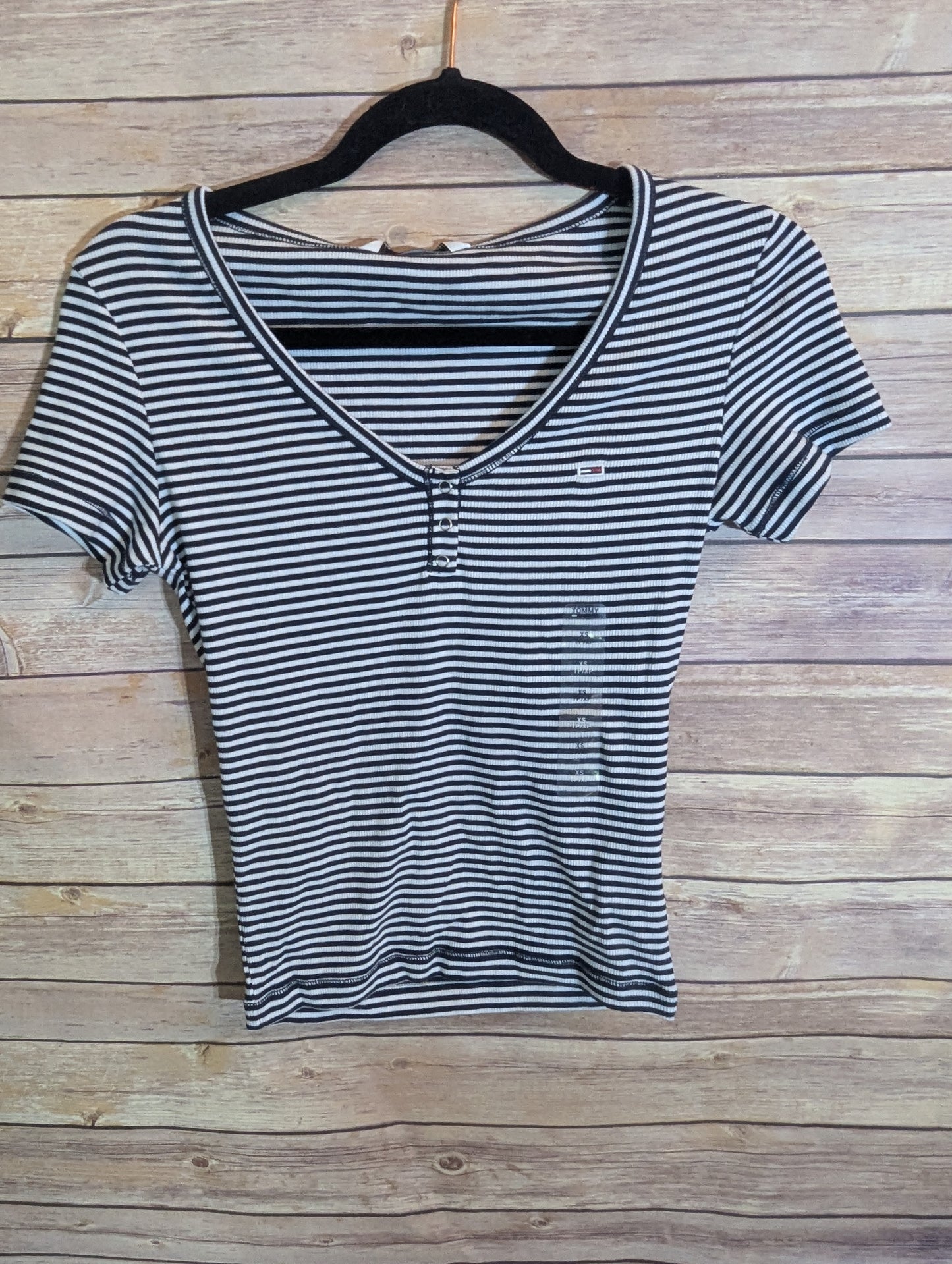 NWTs, Tommy Hilfiger Women's Blue and White Striped Top. Sz XS #97