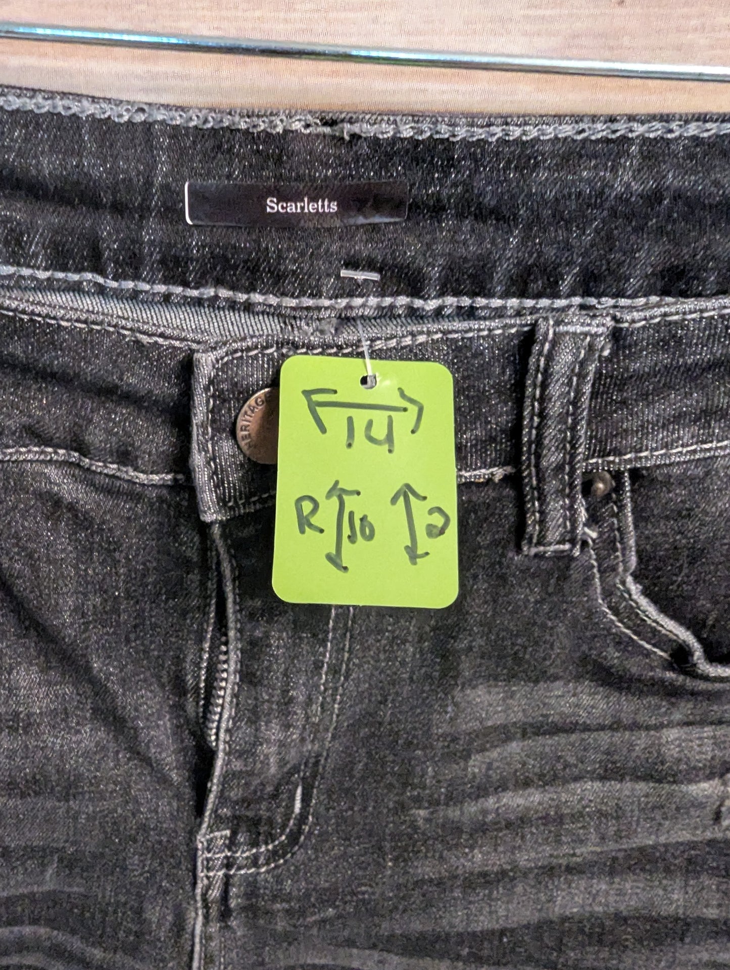 Distressed Black Frayed Hem Denim Shorts – Scarletts Size M. #44