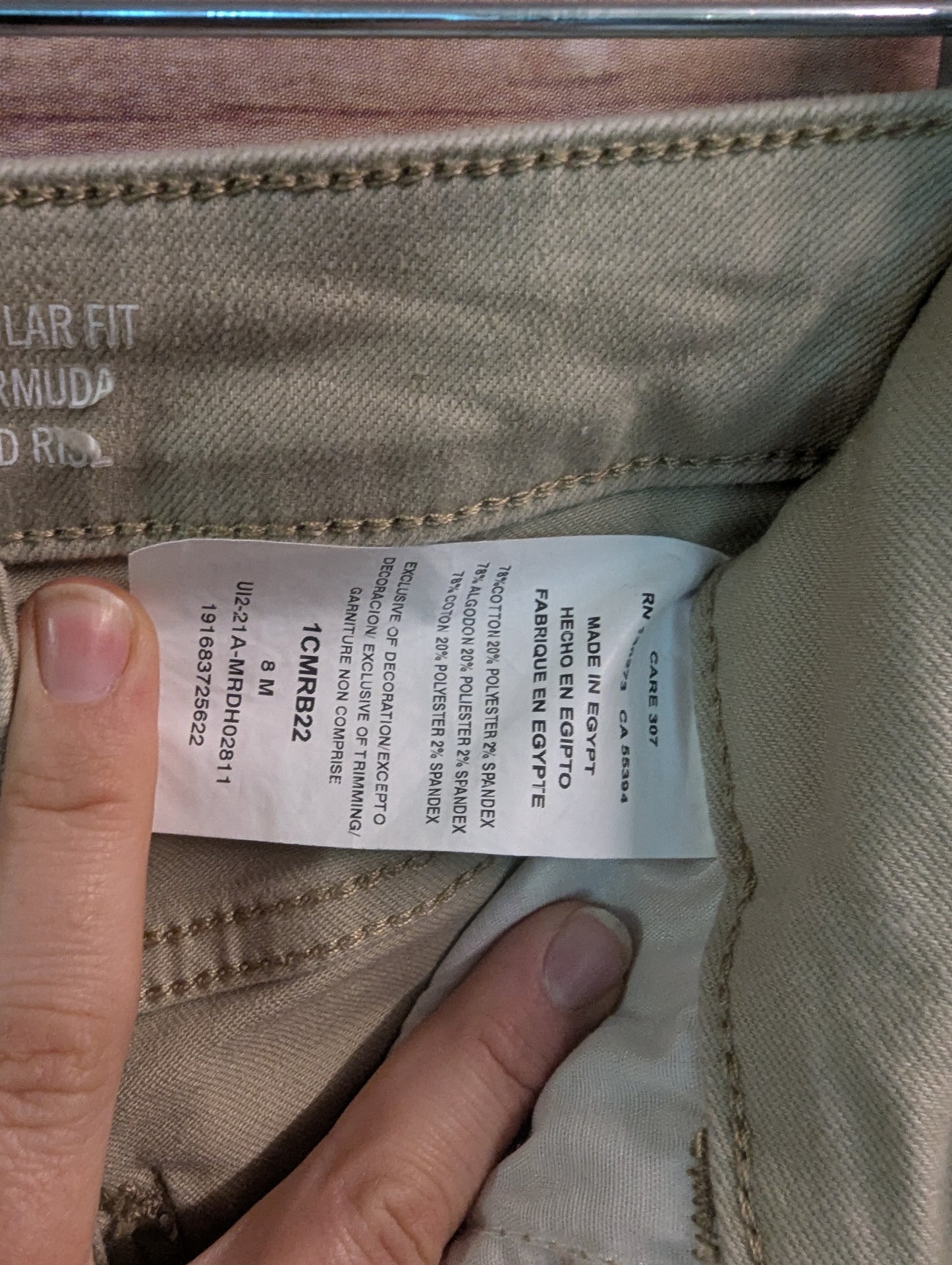 Lee Bermuda shorts. Size 8M RS 22