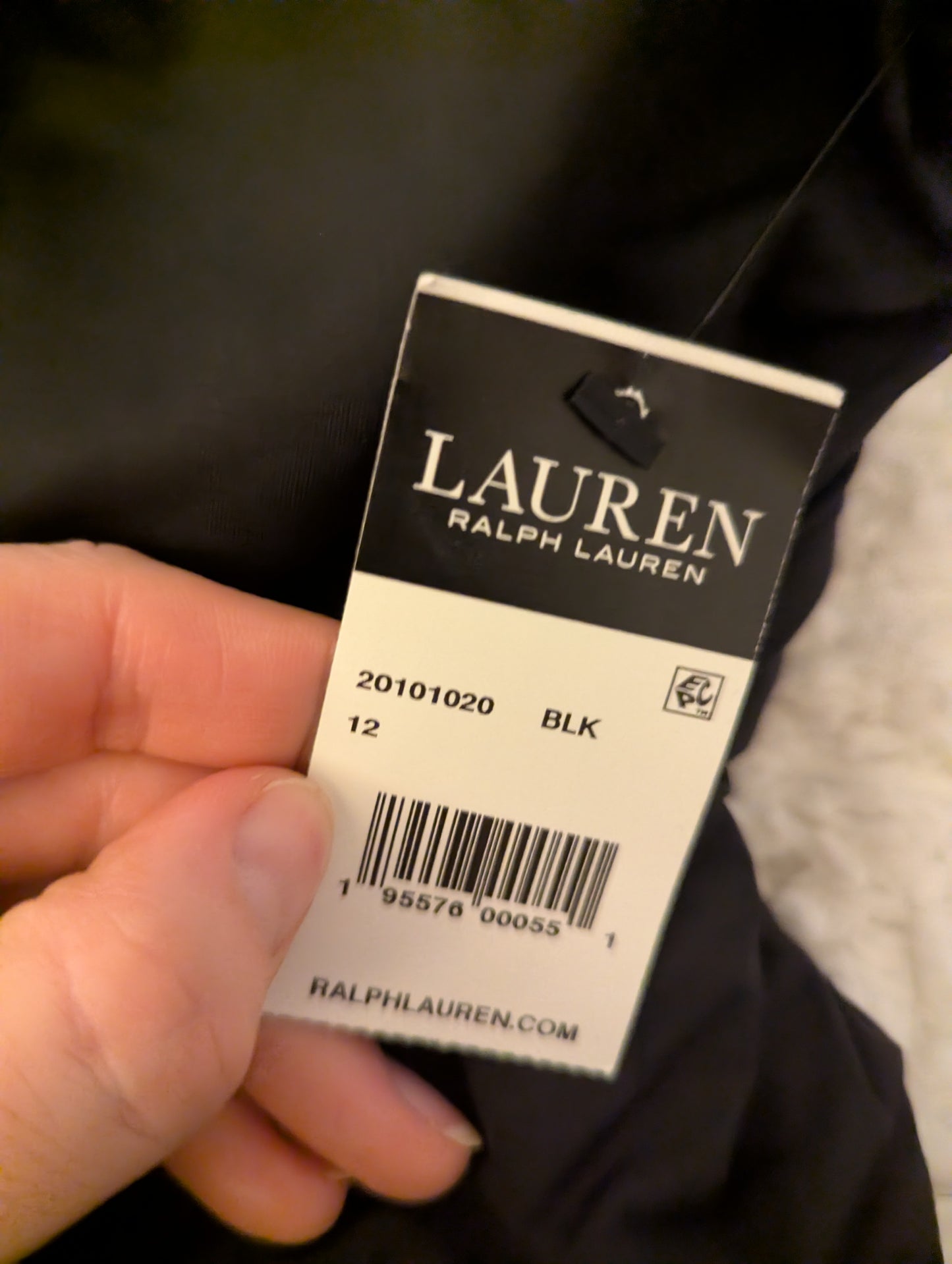 Lauren Ralph Lauren Black Ruffled One Piece. Sz 12. #A39
