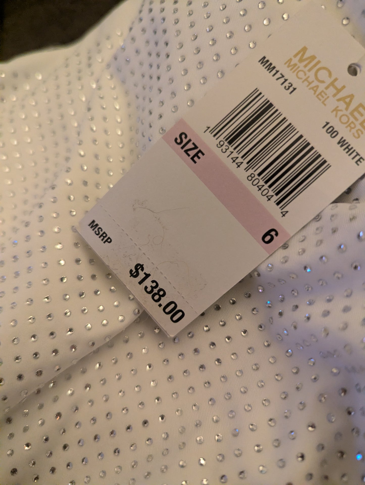 Michael Kors Women's Rhinestone One-Piece Swimsuit NWT #A75