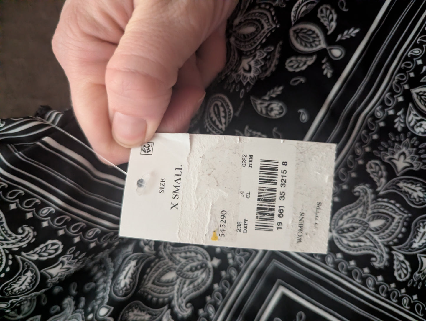 Lands' End Women's High Neck Tankini Top Swimwear, UPF 50Bandana Print XS. #A80