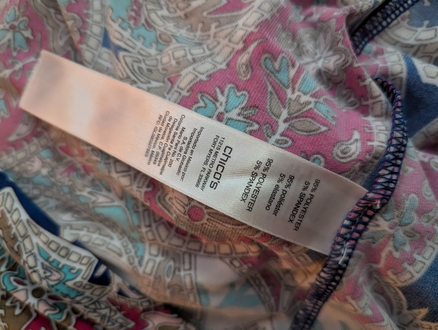 Chico's Mediterranean Waves Maxi Dress Size 3 (Large) Blue White $139 Jersey