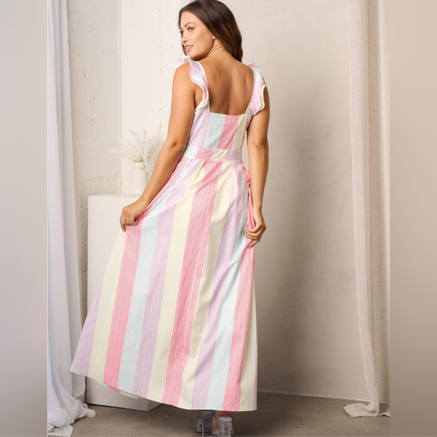 Ruffle sleeve maxi dress - Scarlett's Riverside Boutique