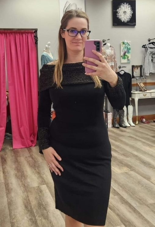 NWTs, Vince Camito, Sparkle Sweater Dress. RS 29 - Scarlett's Riverside Boutique