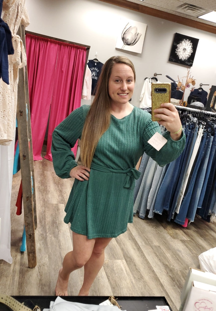 Green Sweater Dress - Scarlett's Riverside Boutique