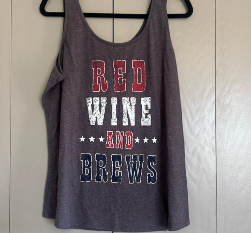 Red, wine and blues Maurice's tank - Scarlett's Riverside Boutique