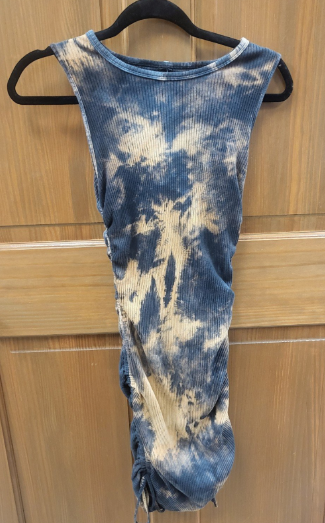 Tie dye ruched dress size S - Scarlett's Riverside Boutique