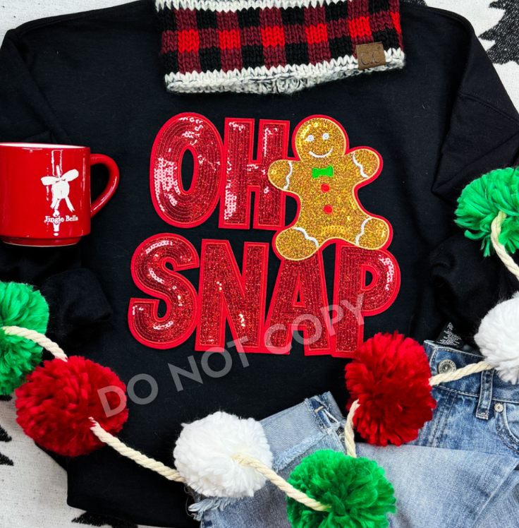 Oh snap Christmas sweatshirt - Scarlett's Riverside Boutique