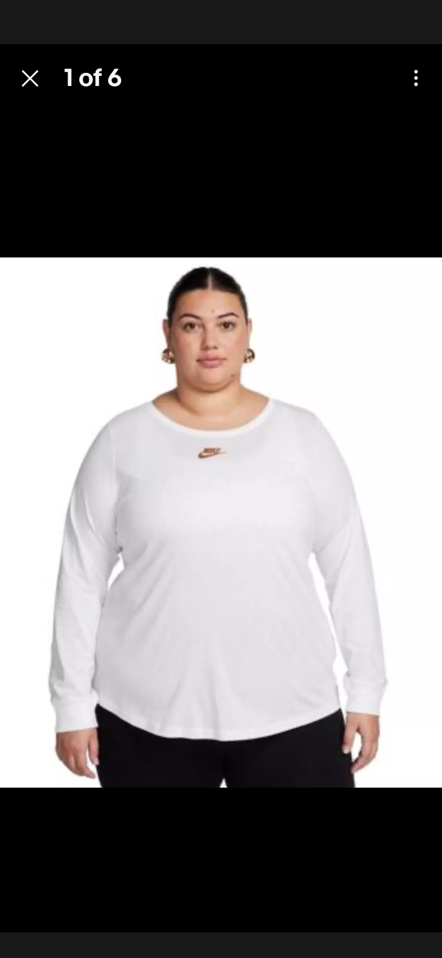 NWTs, Nike Plus Size Sportswear Essentials, Long-Sleeve Top, White 3xl. RS 97