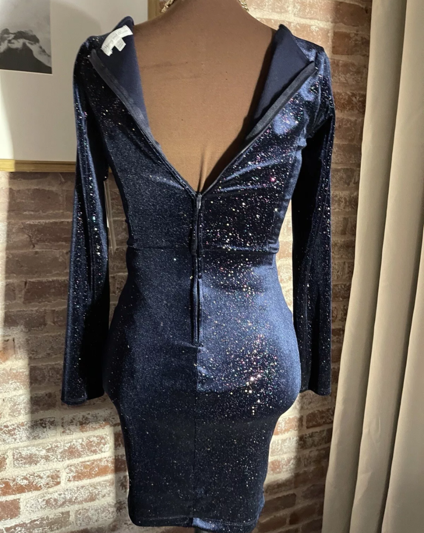 Honey and Rosie navy formal dress. Size S.