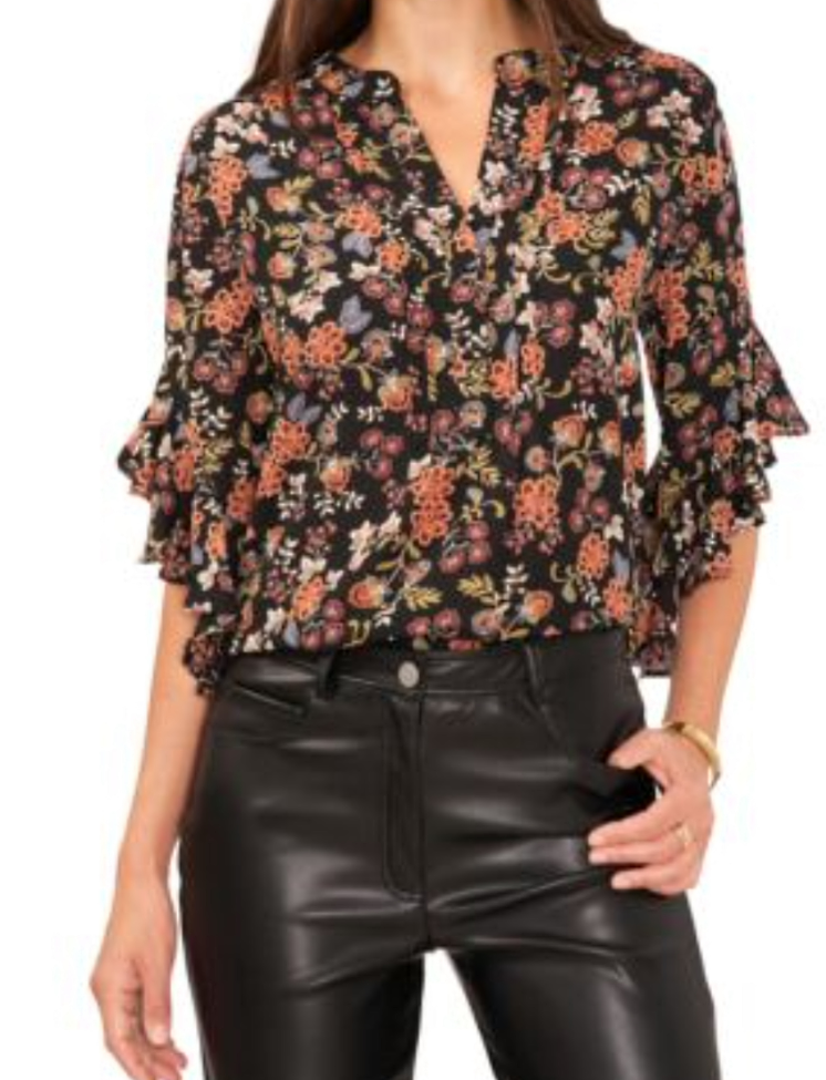 Vince Camuto
Women's Pintuck Flutter-Sleeve Blouse. Size 2xl #97