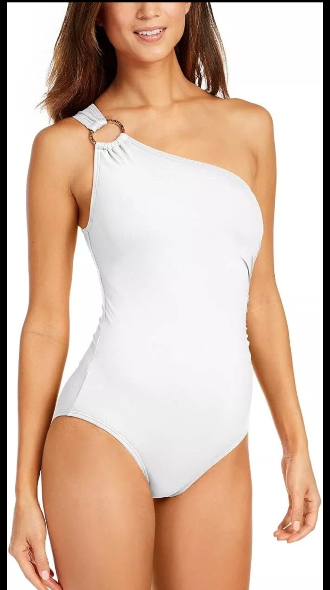 NWT Michael Kors One-Shoulder Swimsuit – Size 4. #97
