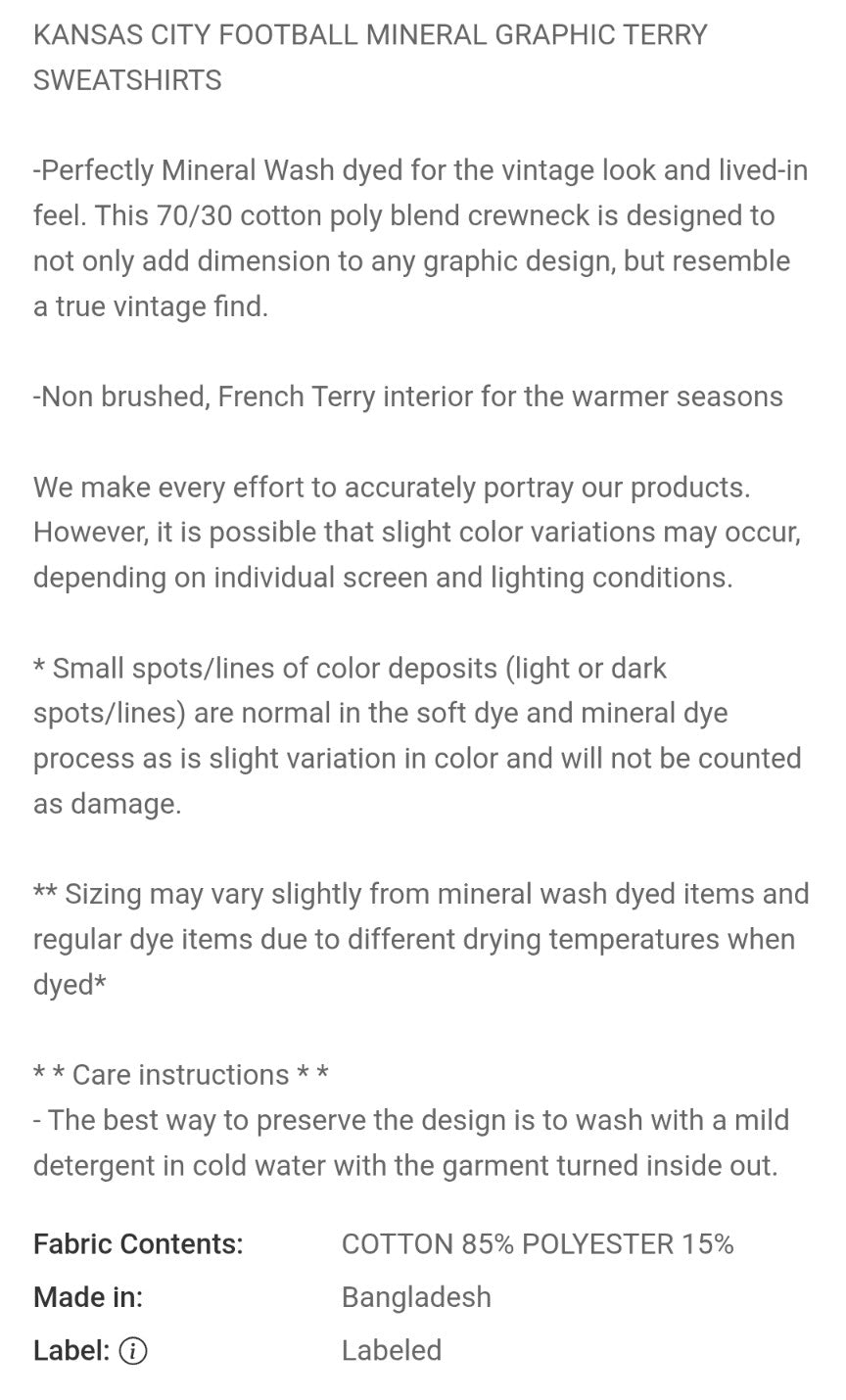 KC mineral terry sweatshirt