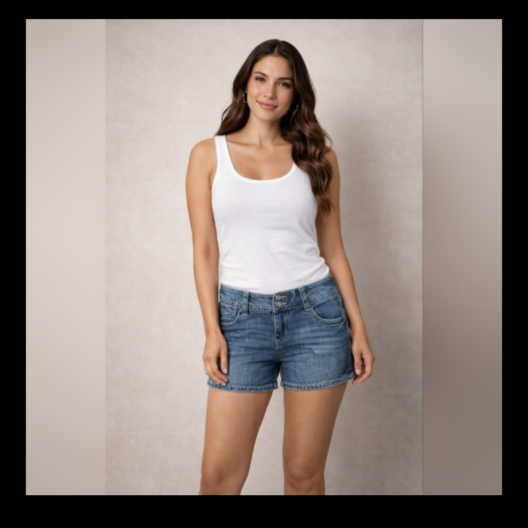 Y2K SO Denim Shorts 100% cotton – Size 9 Juniors Low Rise Blue Jean Shorts #B16