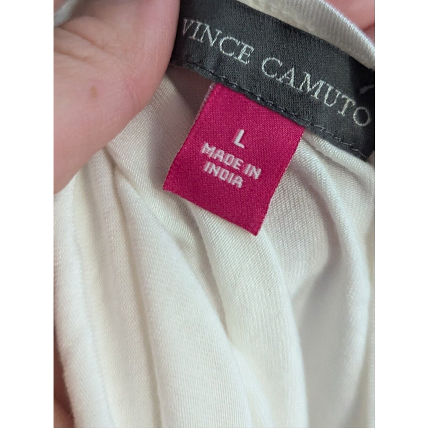 Vince Camuto Womens L New Ivory Twist Back Sleeveless Tank Top NWT Coastal Hues