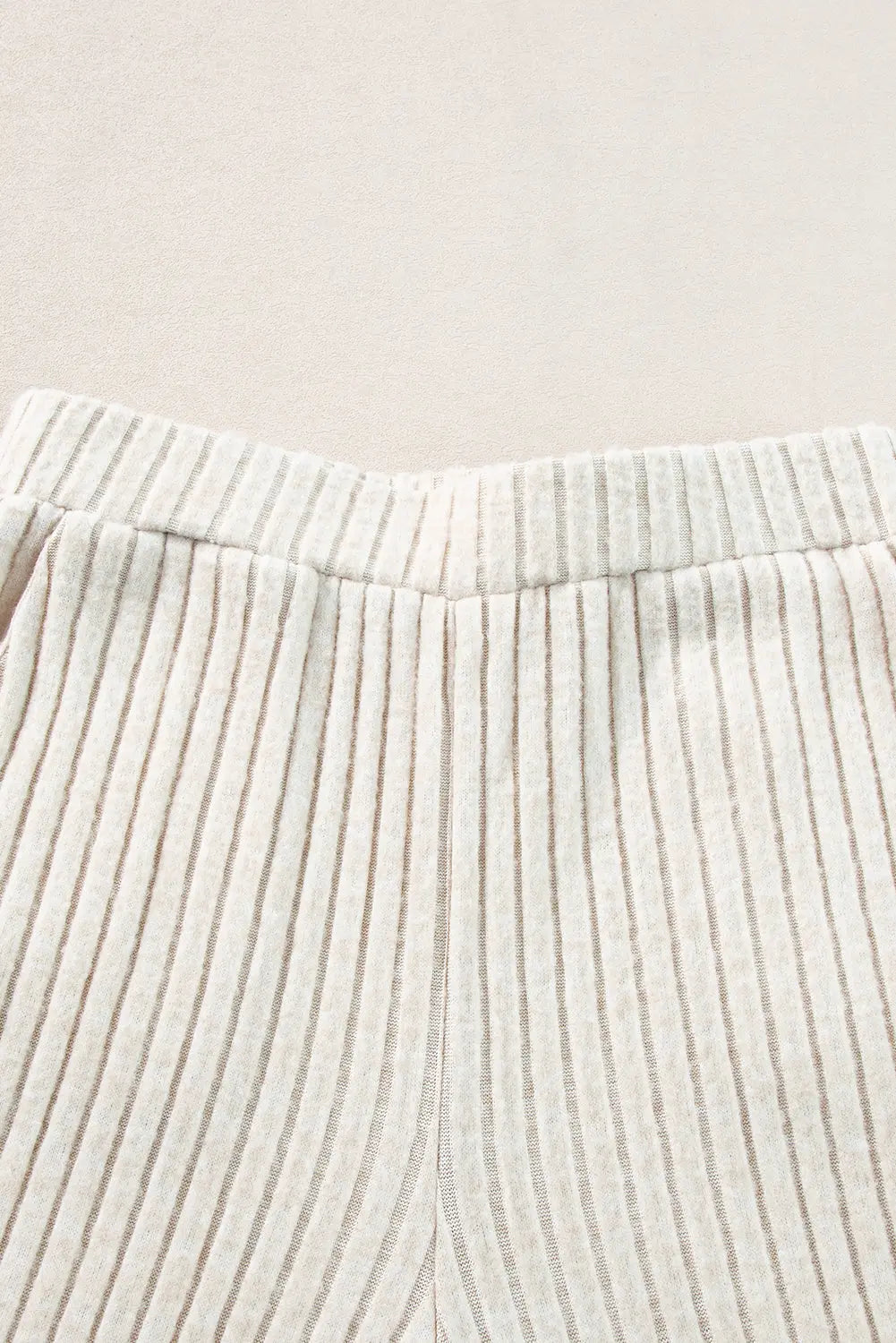Khaki Ribbed Knit V Neck Slouchy Two-piece Outfit - Scarlett's Riverside Boutique