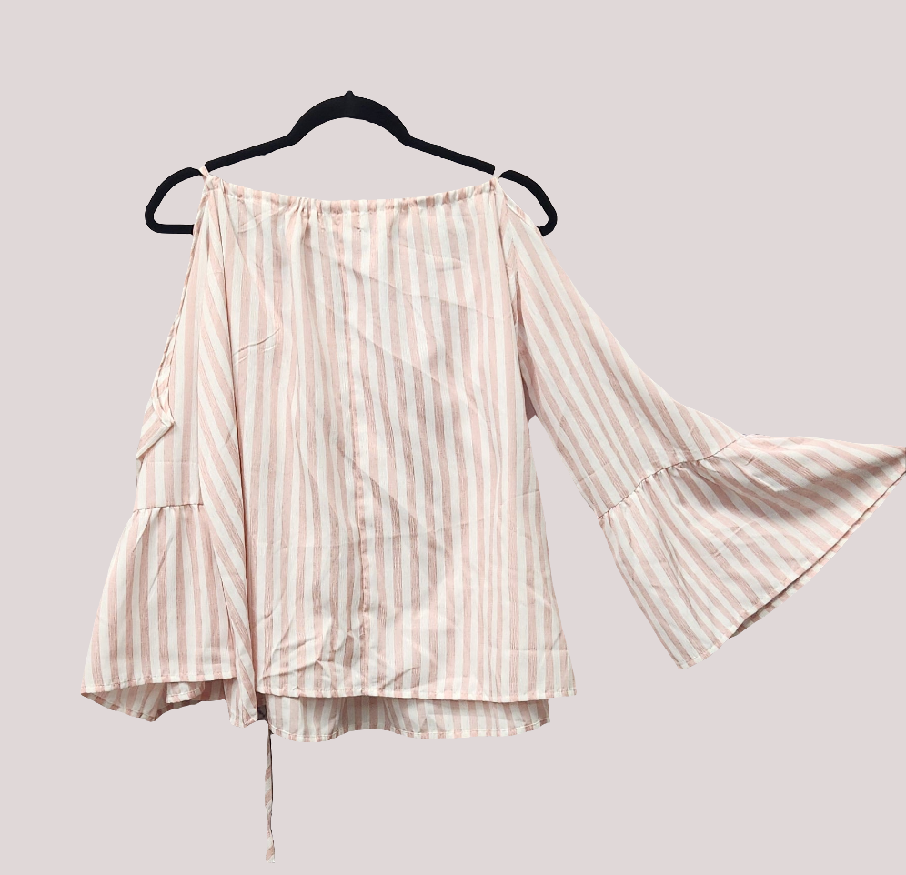 Rose Striped Blouse - Scarlett's Riverside Boutique