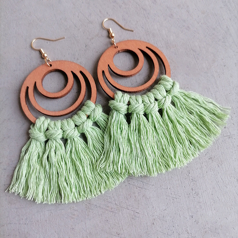 Tassel Detail Geometric Earrings - Scarlett's Riverside Boutique