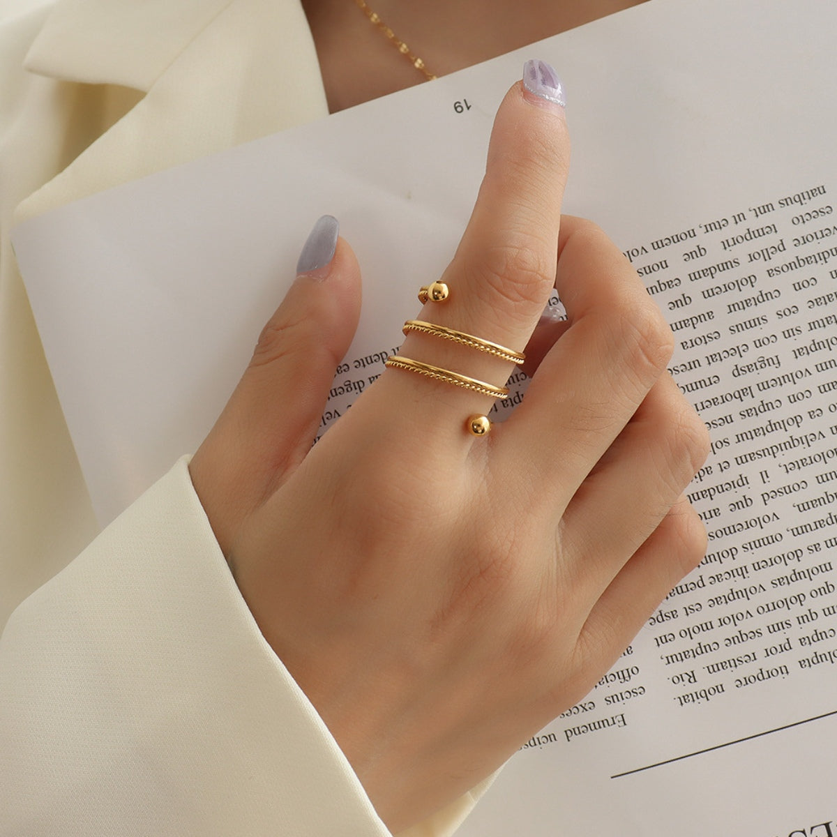 Titanium Steel Wrap Ring - Scarlett's Riverside Boutique