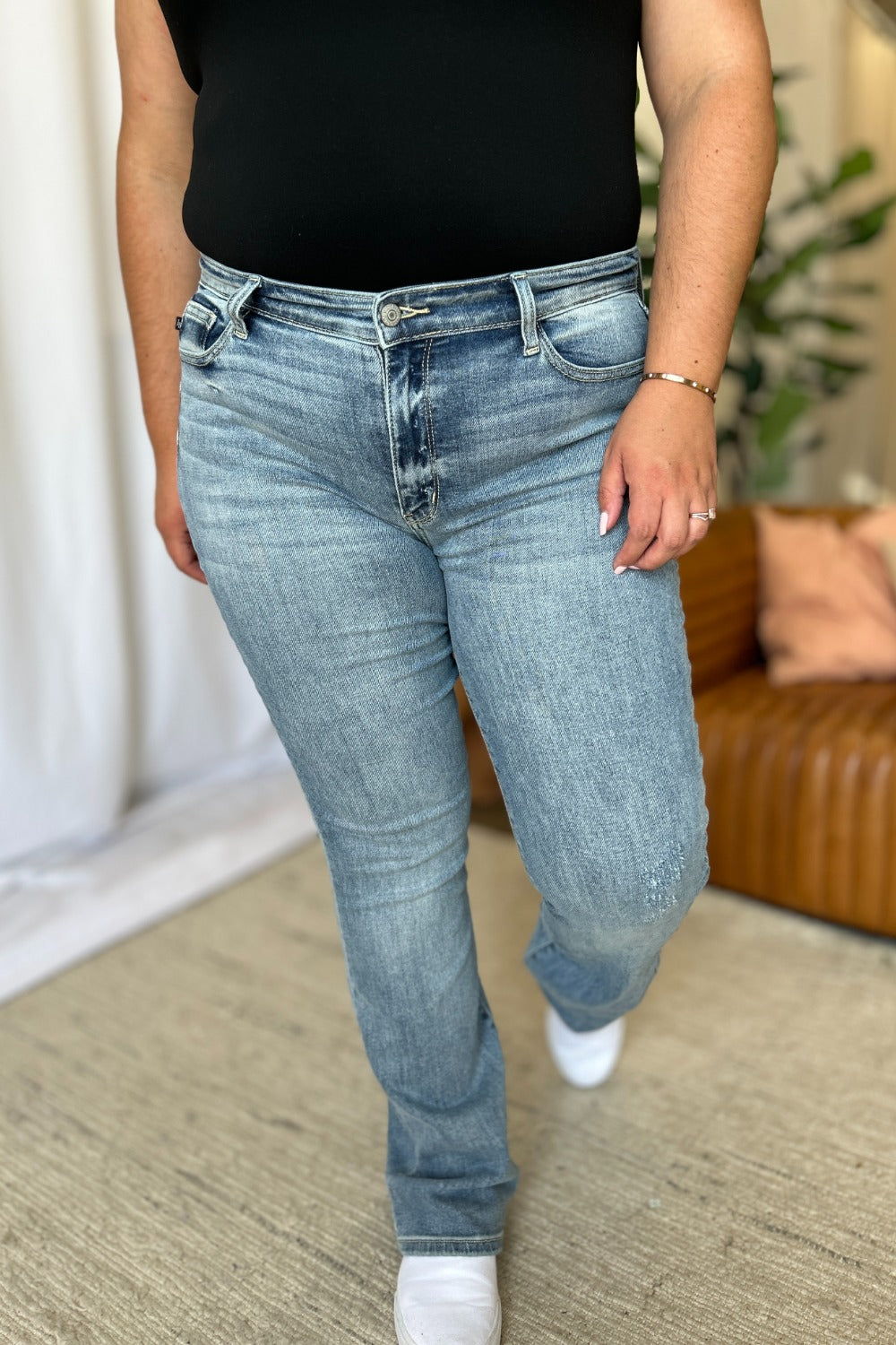 Judy Blue Full Size Medium Rise Bootcut Jeans. Inseam 32.5" - Scarlett's Riverside Boutique