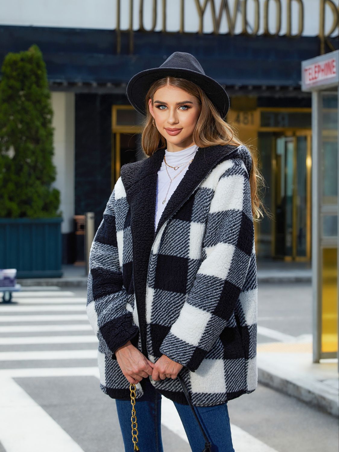 Two-Side Wear Hooded Coat - Scarlett's Riverside Boutique