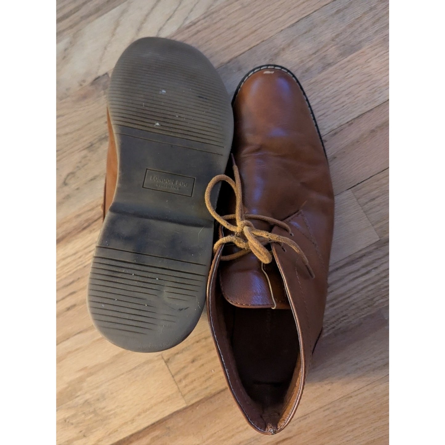 London Fog Brown Chukka Boots Men’s Size 10M Lace Up Ankle Boots Casual Dress Sh