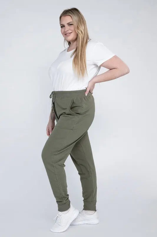 Plus-Size Jogger Pants - Scarlett's Riverside Boutique