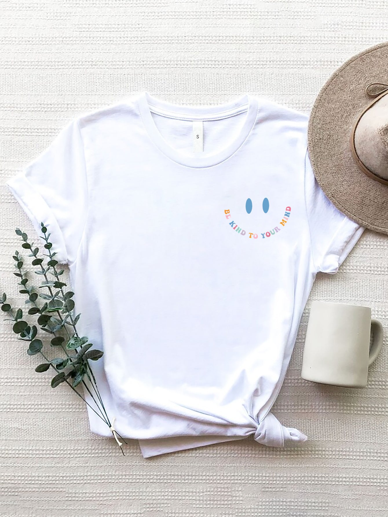 Letter Graphic Round Neck Short Sleeve T-Shirt - Scarlett's Riverside Boutique