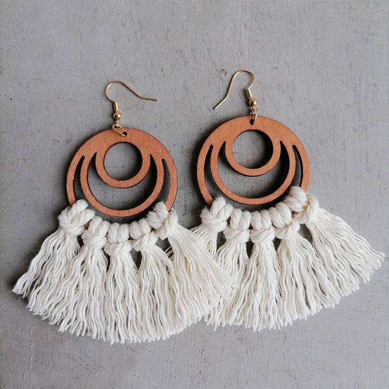Tassel Detail Geometric Earrings - Scarlett's Riverside Boutique