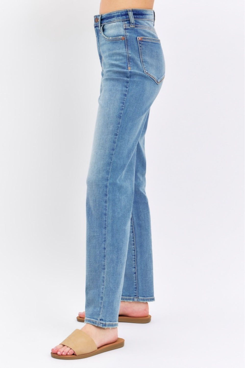 Judy Blue Full Size High Waist Straight Jeans. 29" inseam - Scarlett's Riverside Boutique
