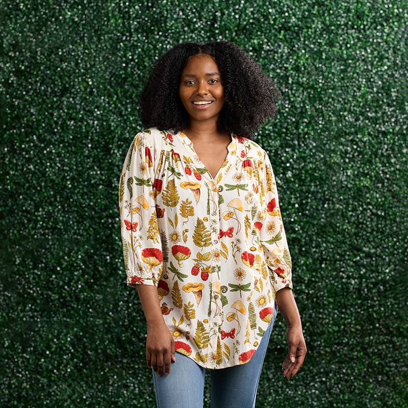 Garden print top, 2xl. RS 83 - Scarlett's Riverside Boutique