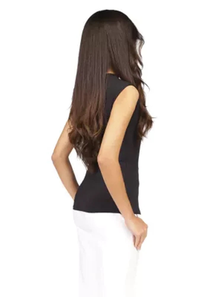 Black Sleeveless Top By Michael Kors Sz L #97