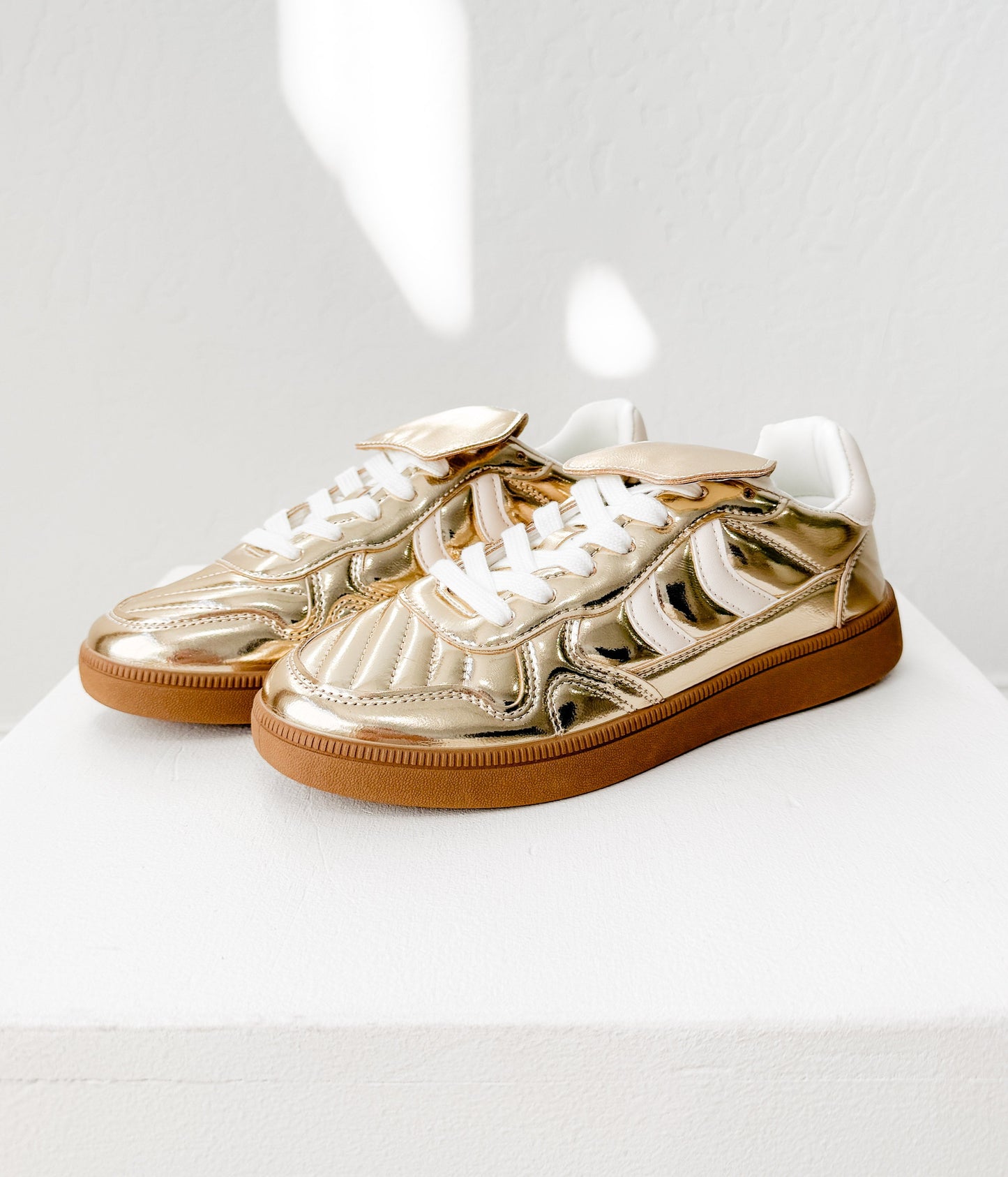 Milan gold Metallic Sneakers
